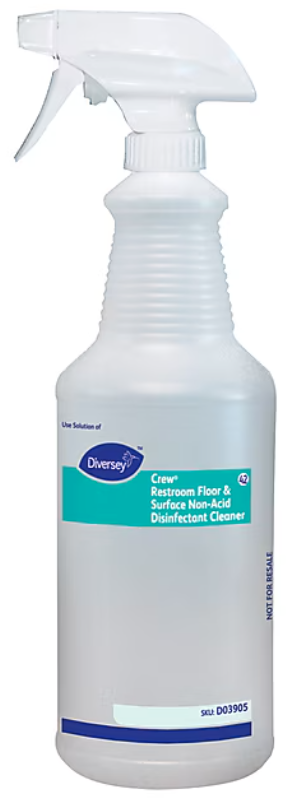 EMPTY SPRAY BOTTLE, FOR DIVERSEY SILK SCREEN CREW SFC, 32 OZ, 1/EA LARGE